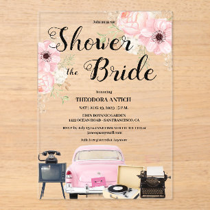 Invitations En Acrylique Mariage Rétro à Petit Budget