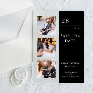 Invitations En Acrylique Mariage Simple Enregistrer La Photo Date