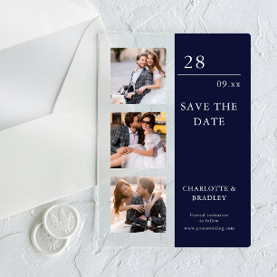 Invitations En Acrylique Mariage Simple Enregistrer La Photo Date