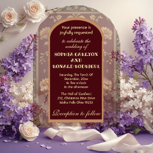 Invitations En Acrylique Mariage traditionnel de Noël en chinoiserie classi
