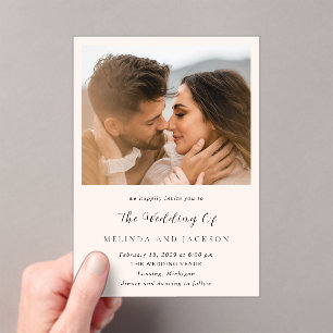Invitations En Acrylique Melinda Mariage moderne