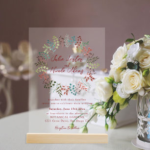 Invitations En Acrylique Moderne Dusty Blue Sea Shell Beach Ocean Mariage