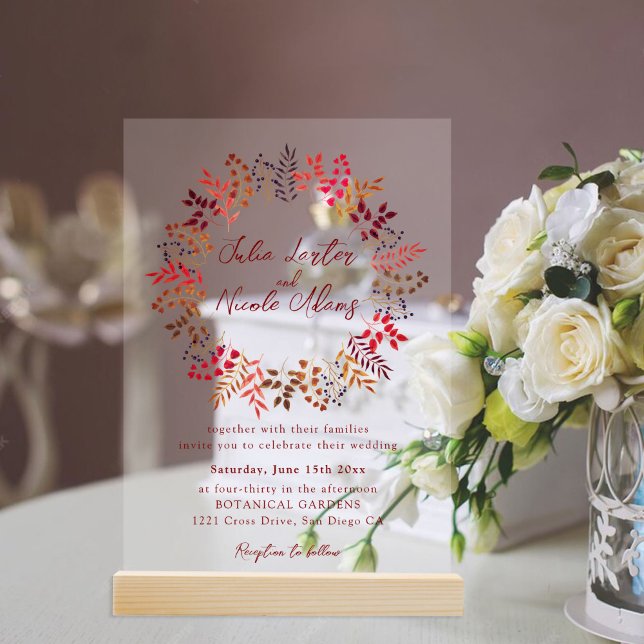 Invitations En Acrylique Moderne Dusty Blue Sea Shell Beach Ocean Mariage (Créateur téléchargé)