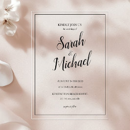 Invitations En Acrylique Moderne Élégant Mariage simple