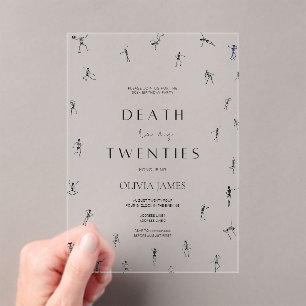 Invitations En Acrylique Mort à ma vingtaine Halloween 30e anniversaire