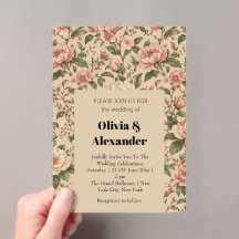 Motif de jardin de pivoine et de rose romantique v