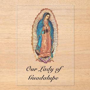 Invitations En Acrylique Notre-Dame de Guadalupe Tilma d'Art Fin
