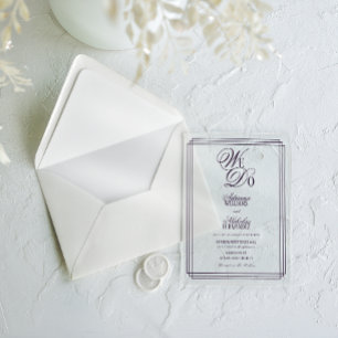 Invitations En Acrylique Nous faisons des mariages Purple Old Money