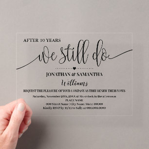 Invitations En Acrylique Nous faisons toujours Minimaliste Moderne Mariage