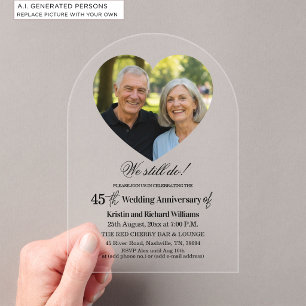 Invitations En Acrylique Nous faisons toujours Photo d'anniversaire de mari