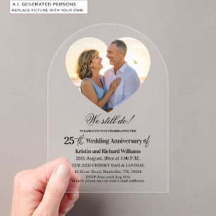 Invitations En Acrylique Nous faisons toujours Photo d'anniversaire de mari