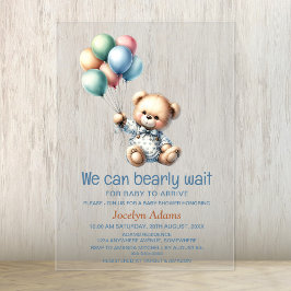 Invitations En Acrylique Nous pouvons attendre le Baby shower