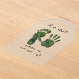 Invitations En Acrylique Nouvelle empreinte d'une main de bébé