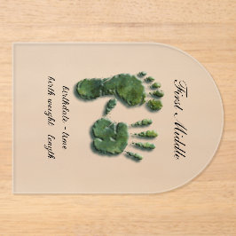 Invitations En Acrylique Nouvelle empreinte d'une main de bébé