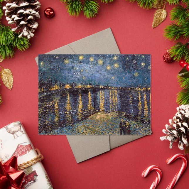 Invitations En Acrylique Nuit étoilée sur le Rhône par Vincent Van Gogh (Insitu (vacances))