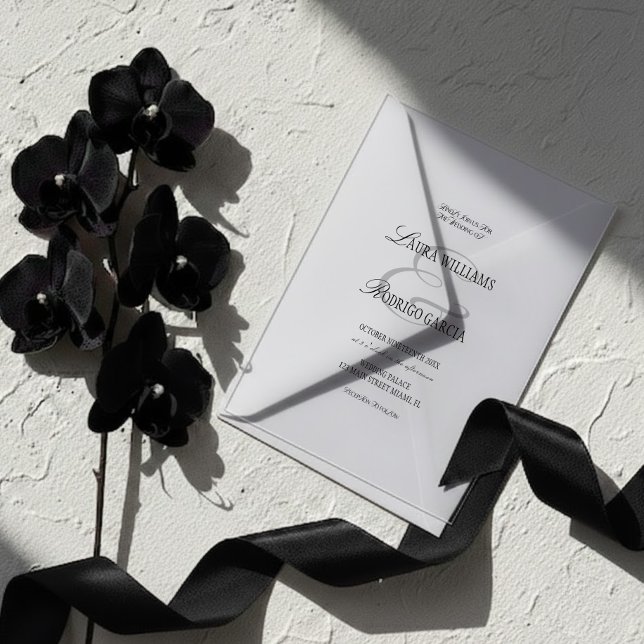 Invitations En Acrylique Old Money Timeless Wedding (Créateur téléchargé)