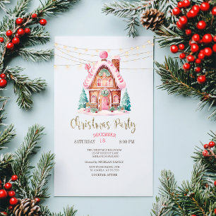Invitations En Acrylique Pain d'épice Maison Éclairage de chaîne Noël