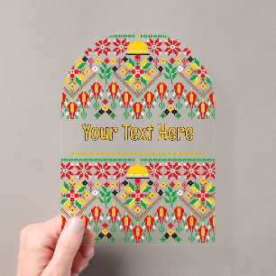 Invitations En Acrylique Palestine Tatreez Broderie traditionnelle
