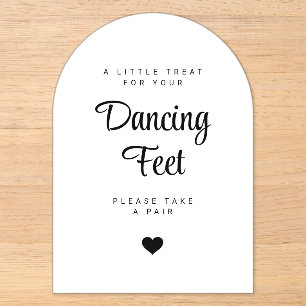 Invitations En Acrylique Pancarte Pieds qui Dansent Mariage Tongs