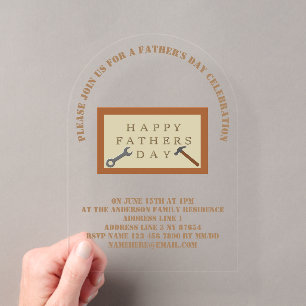 Invitations En Acrylique Panneau en bois fête des pères personnalisé