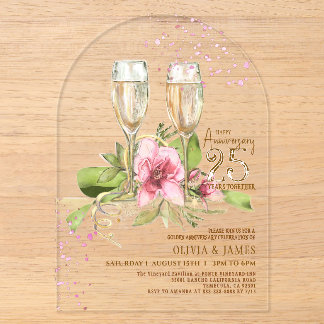 Invitations En Acrylique Papier d'anniversaire aquarelle acrylique Magnolia