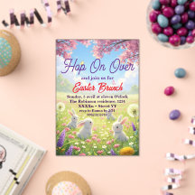 Passez à Pâques Floral Lapin Printemps Brunch