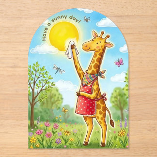 Invitations En Acrylique Passez une journée ensoleillée !