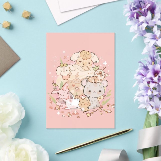 Invitations En Acrylique Pastel Companions in Bloom (Insitu (Mariage))
