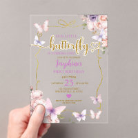 Petit Papillon rose pourpre 1er anniversaire