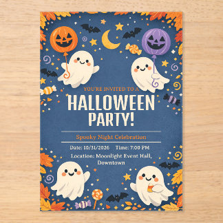 Invitations En Acrylique Petite Fée Mignonne Soirée Halloween