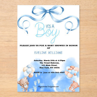 Invitations En Acrylique PetitGARÇON