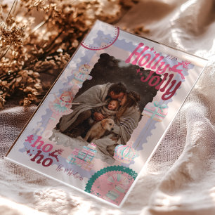 Invitations En Acrylique Photo Casse-Noisette Groovy Rétro Noël Pastel