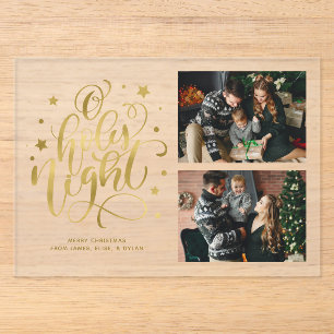 Invitations En Acrylique Photo de Noël "O Holy Night"