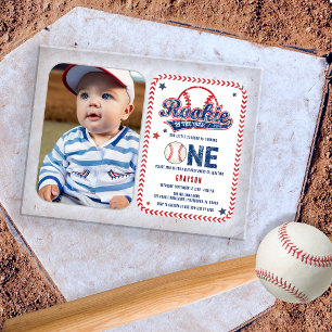 Invitations En Acrylique Photo de recrue de baseball pour la fête du premie