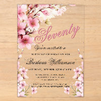 Pink Floral Elegance 70e anniversaire