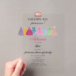 Invitations En Acrylique Princess Dresses Fairytale Dress Up Girl Anniversa