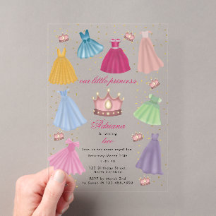 Invitations En Acrylique Princess Dresses Fairytale Petite Fille Anniversai