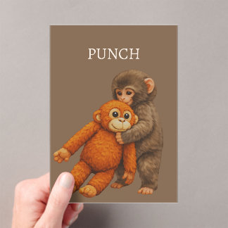 Invitations En Acrylique Punch Monkey Funny Notebook | Cute Cartoon Monkey