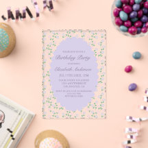 Purple Floral Birthday
