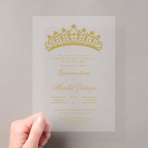 Invitations En Acrylique Quinceanera acrylique clair