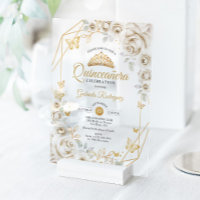 Quinceanera Ivoire Or Crème Florale