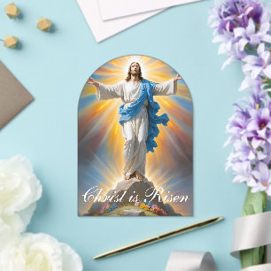 Invitations En Acrylique Réjouissez Christ ressuscité