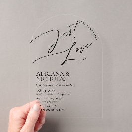 Invitations En Acrylique Rien De Fancy Just Love Modern Mariage