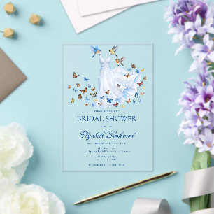 Invitations En Acrylique Robe de princesse de conte de fée capricieuse pour