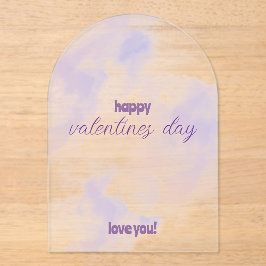 Invitations En Acrylique Rose - Violet Saint-Valentin