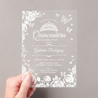 Roses Papillons Blancs de Quinceanera