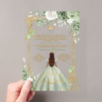 Sage Green Espagnol Or 15 Años Princesse Anniversa