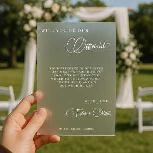 Invitations En Acrylique Serez-Vous Notre Proposition Officielle Mariage Si
