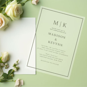 Invitations En Acrylique Simple minimaliste et chic MARIAGE