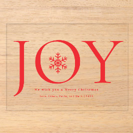 Invitations En Acrylique Snowflake Joy Family Photo Collage Christmas
